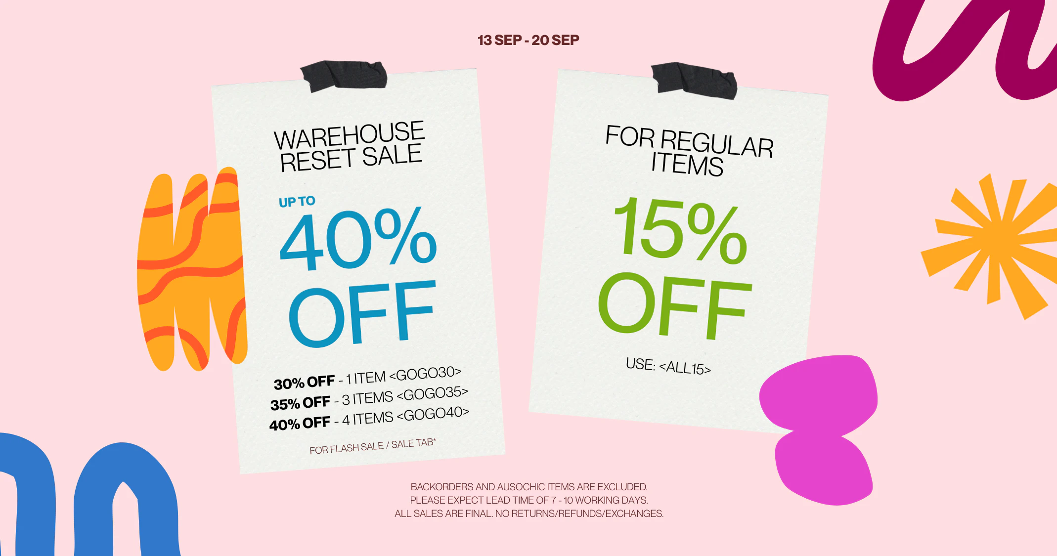 Warehouse Reset Sale