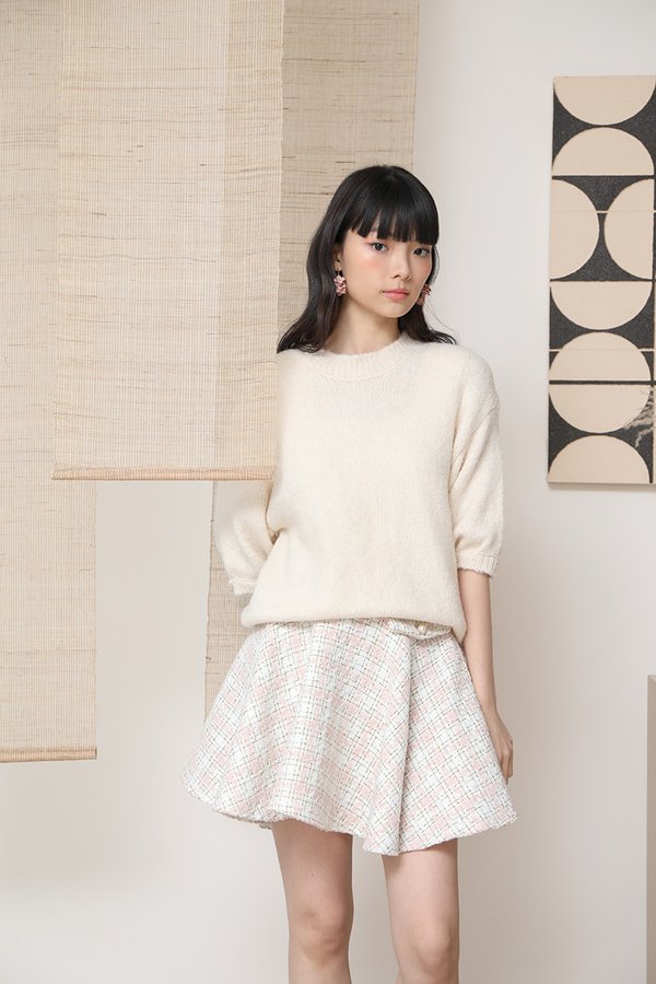 Cotton Candy-Coated Skies Knit Jumper Ecru