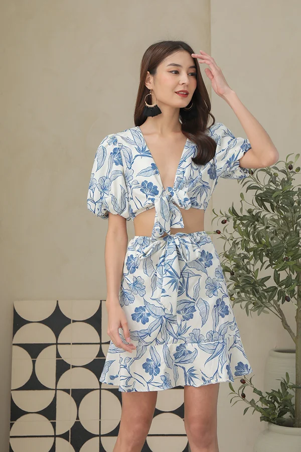 Porcelain Summer Zephyr Two Way Floral Dress