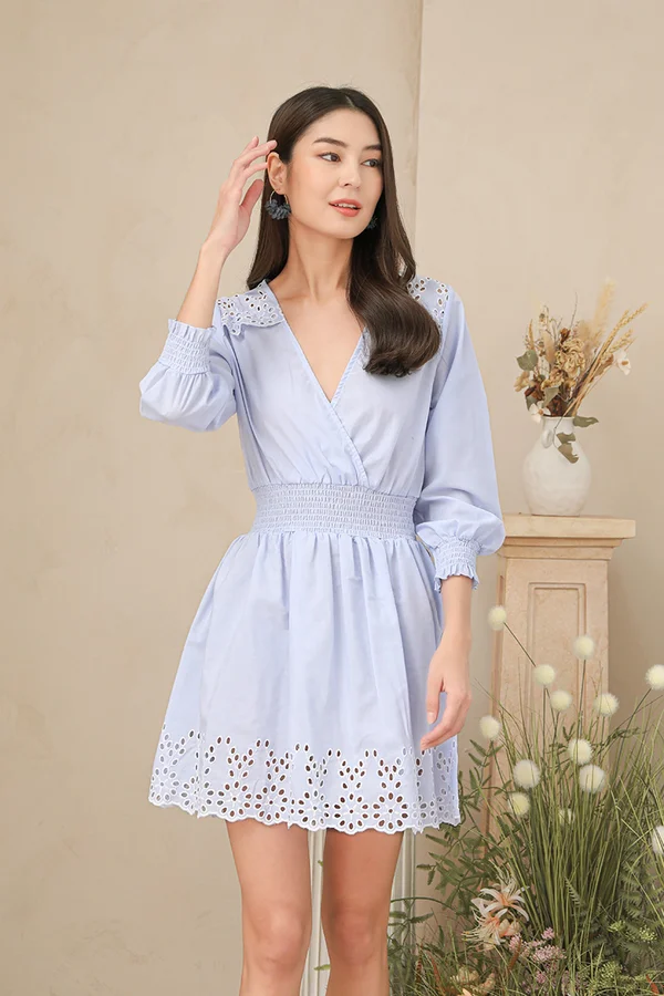 Peri Peri Winkle Crochet Scallop Hem Dress