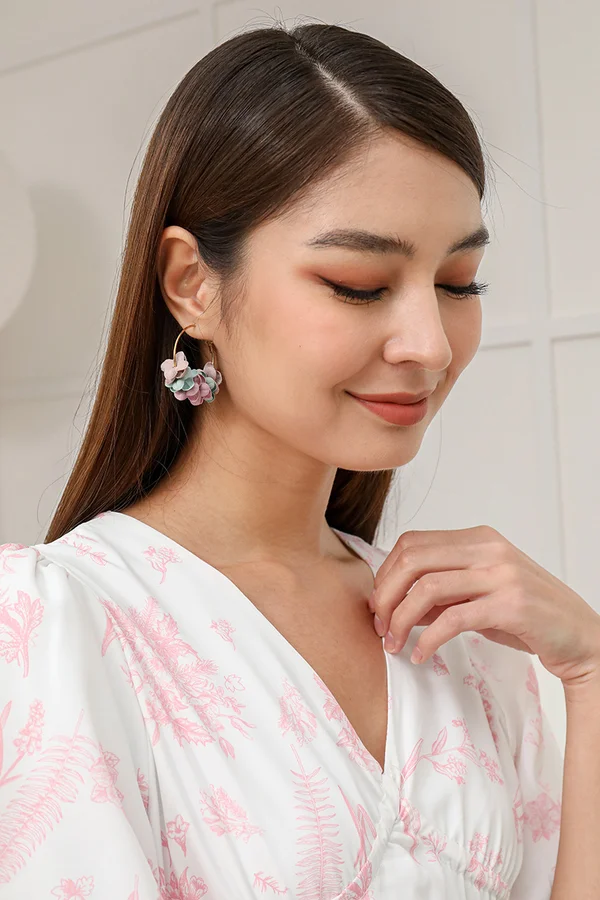 Petals Aflutter Hoop Earrings Spring Mellows