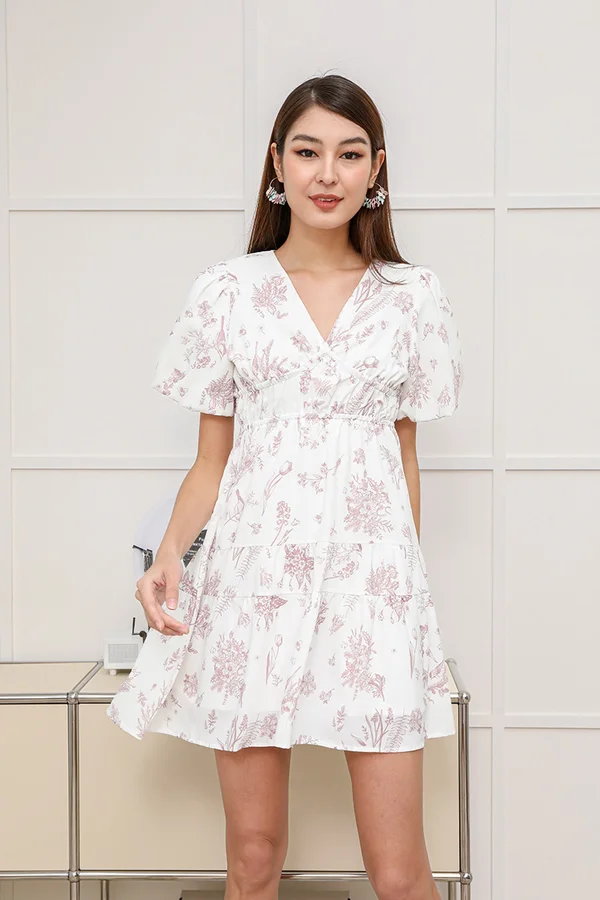 Essence of Alfresco Smock Tier Dress Rosewood