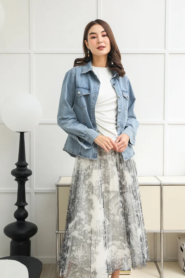 Denim from the Get-Go Shirt Jacket Midwash
