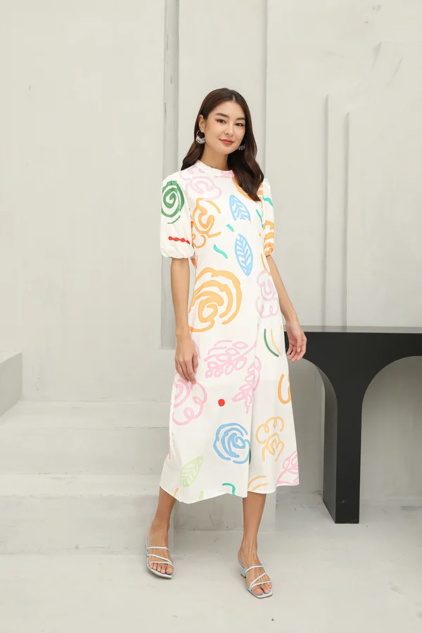 Lost in Abstraction Pastel Sheath Dress