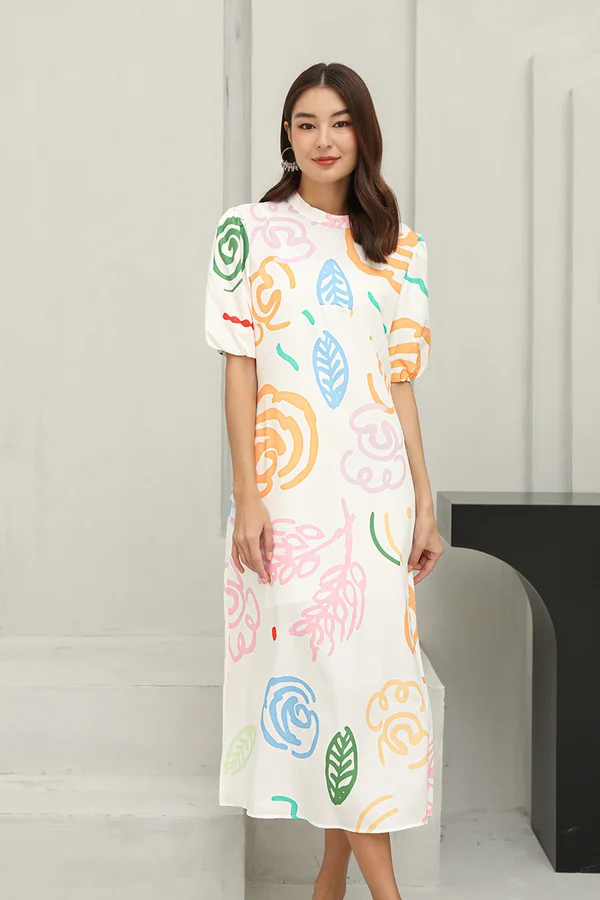 Lost in Abstraction Pastel Sheath Dress