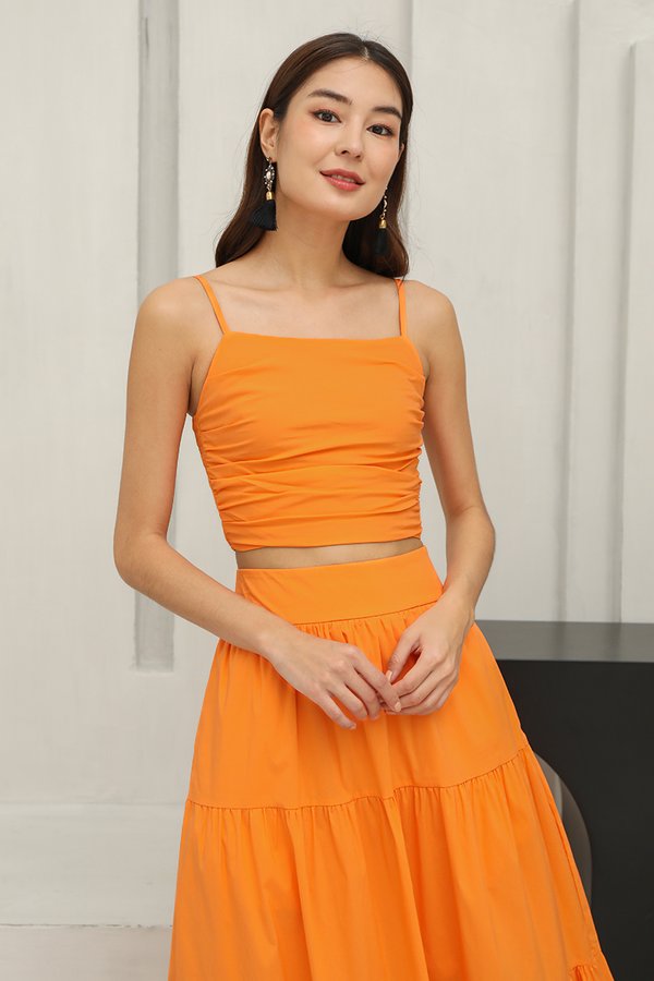 Musing Gypsy Sculpting Shirs Cami Top Tangerine