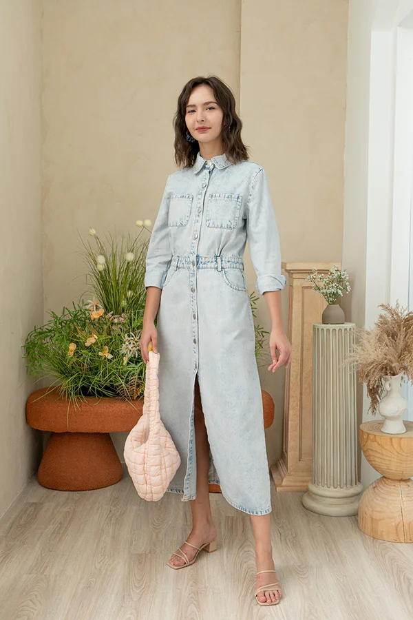 Conjoined Chambray Les Tour Denim Shirt Dress
