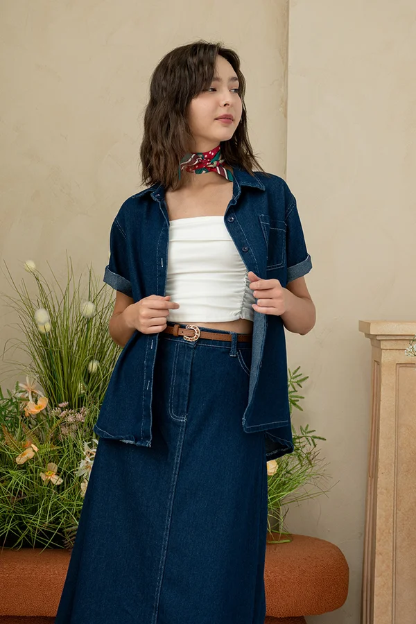 Denim Raring Instincts Shirt Jacket Darkwash