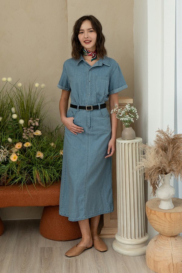 With Jeans to Match Shirt Dress Midwash