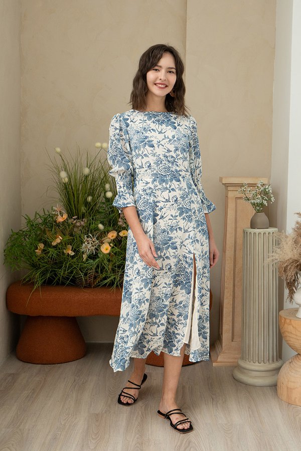 Toile is Your Canvas Smock Sleeve Midi Dress