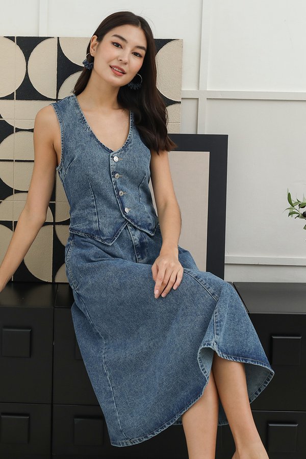 Vested in Hybrid Jeans Waistcoat Dress