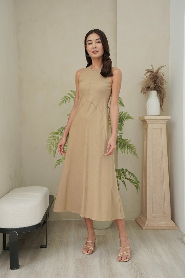 Trapeze Escapades Tent Maxi Dress Sand