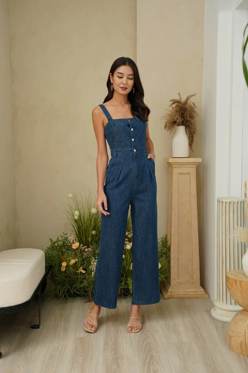 Denim Belle Epoque Pinafore Jumpsuit | lechicsg