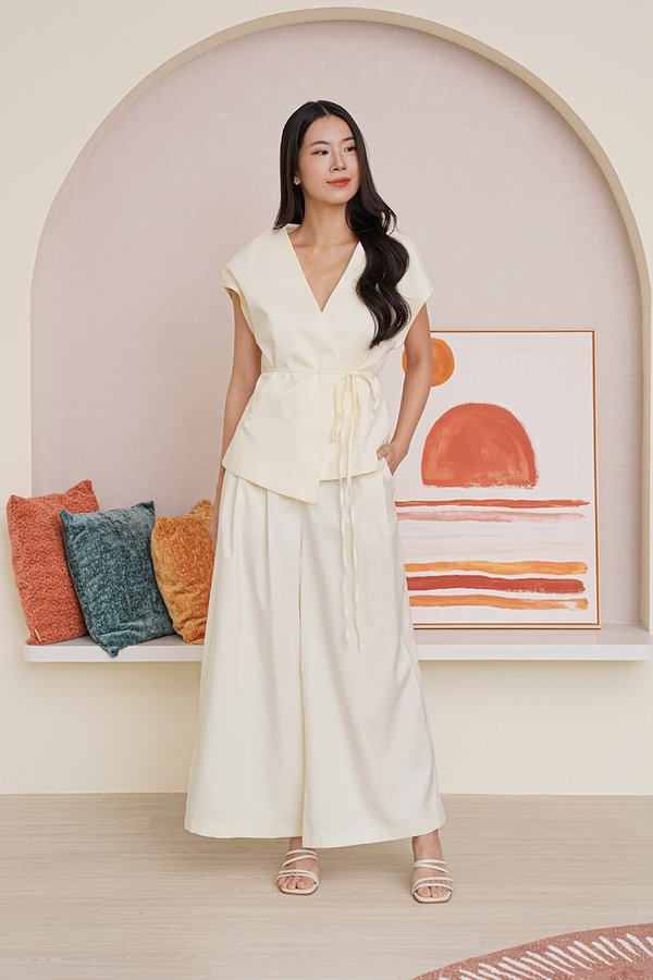 Unparalleled Parity Pleated Palazzo Pants Tofu
