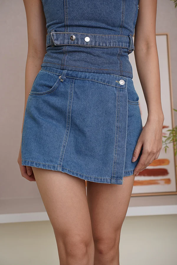 Best Strides Forward V2 Denim Skorts Midwash