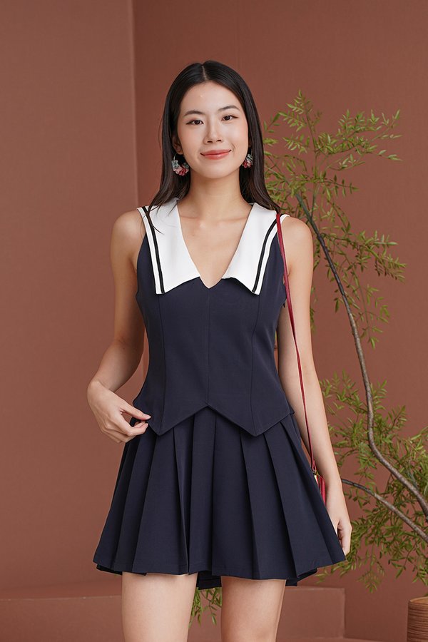 Anchored in Pleats Sailor Hybrid Dress