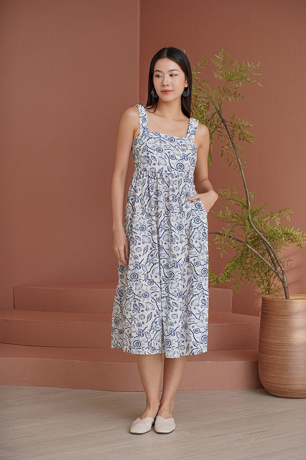 Cinq A Sept Pocket Midi Dress Seashells