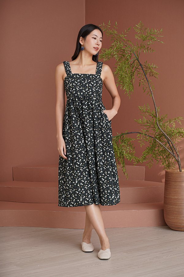 Cinq A Sept Pocket Midi Dress Midnight