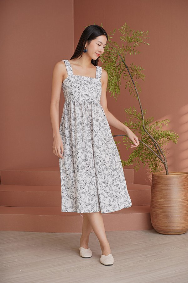 Cinq A Sept Pocket Midi Dress Foliage