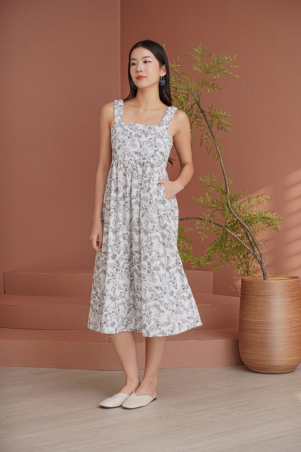 Cinq A Sept Pocket Midi Dress Foliage