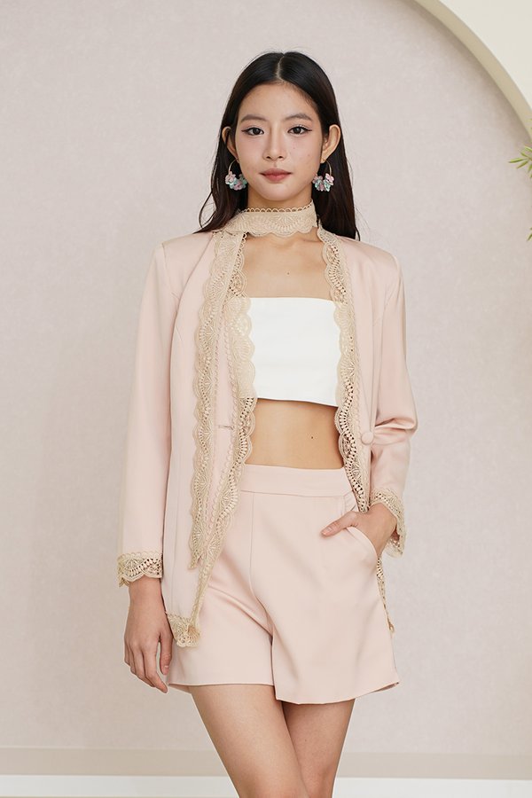 Right Lace Right Time Shorts Champagne Pink