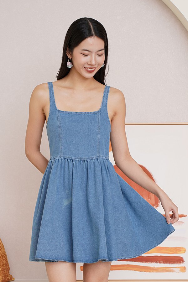Chambray's A Breeze Pinafore Dress