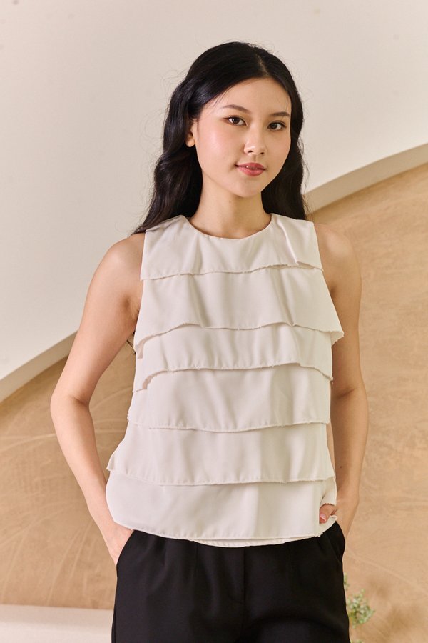 Vive La Ruffles Tier Layer Top Cream