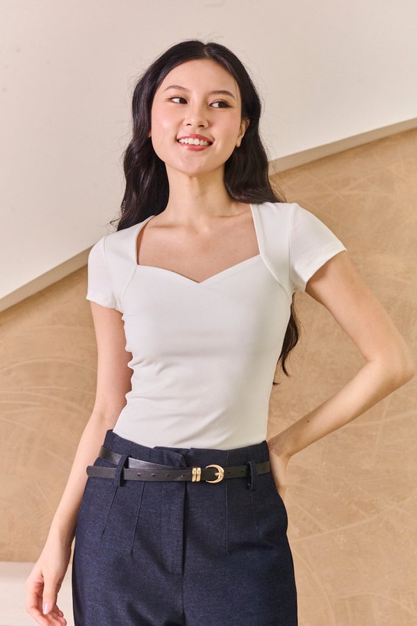 Ultimate Sweetheart Basic Tee White