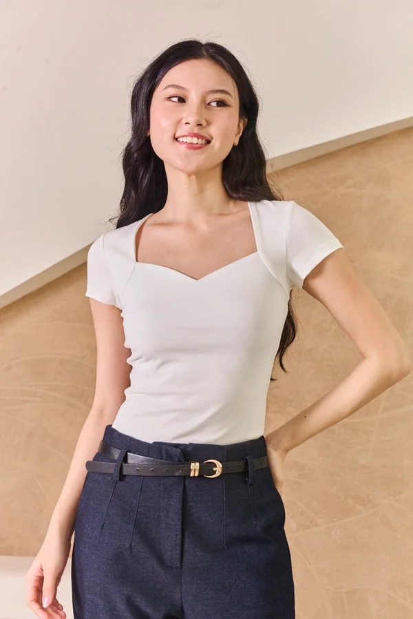 Ultimate Sweetheart Basic Tee White