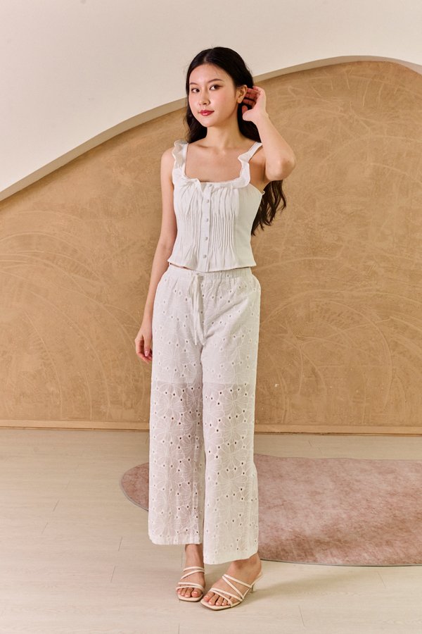 Bali Boheme Broderies Openwork Palazzo Pants