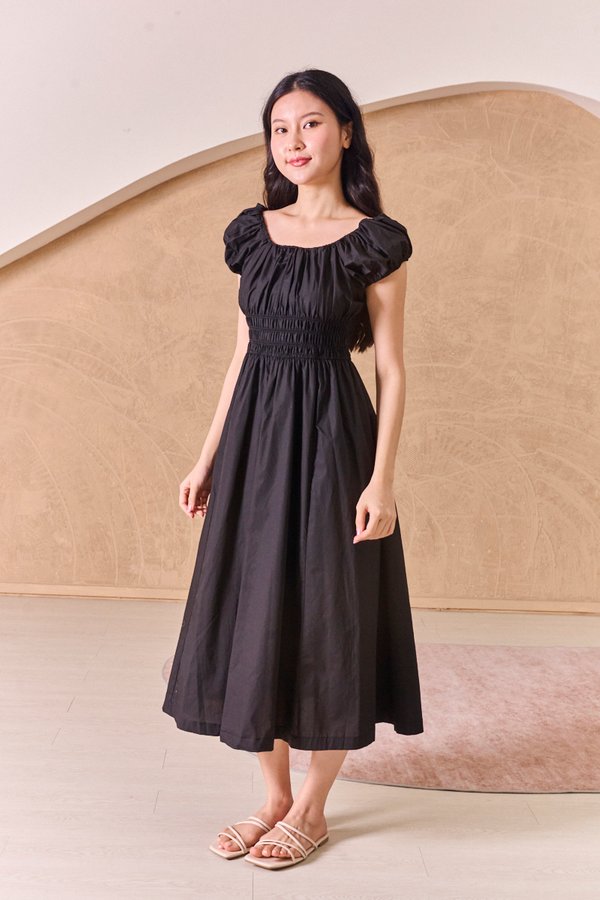 Smocked to the Nines Tie Back LBD