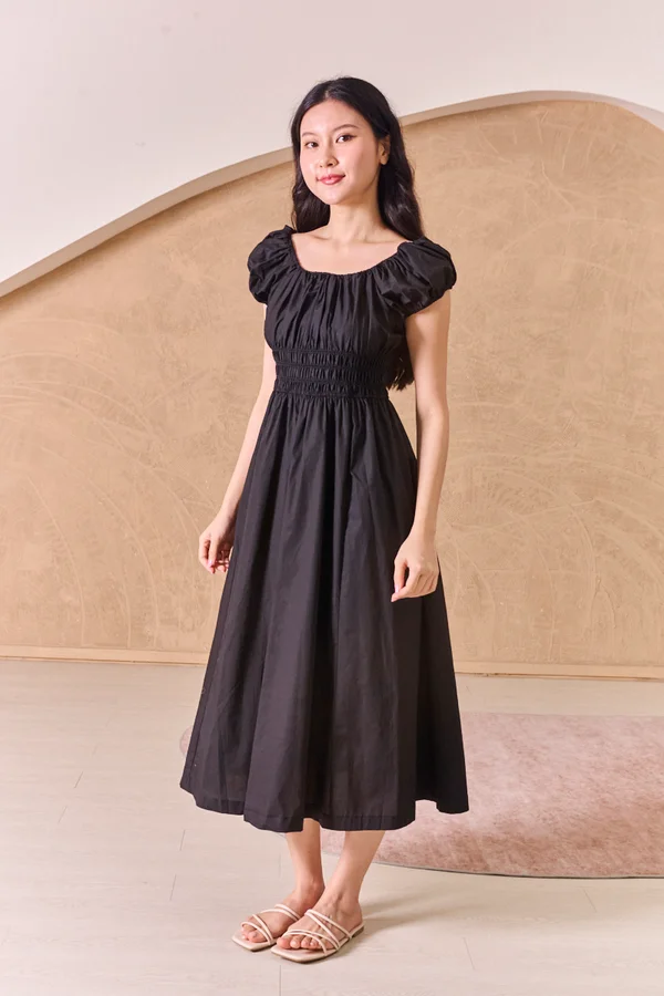 Smocked to the Nines Tie Back LBD