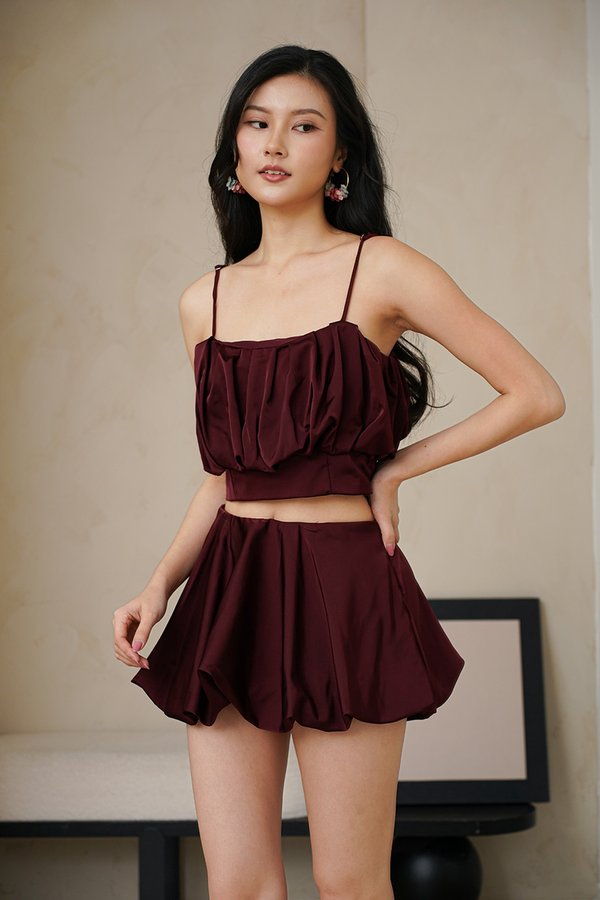 Popping Balloons Burgundy Skort