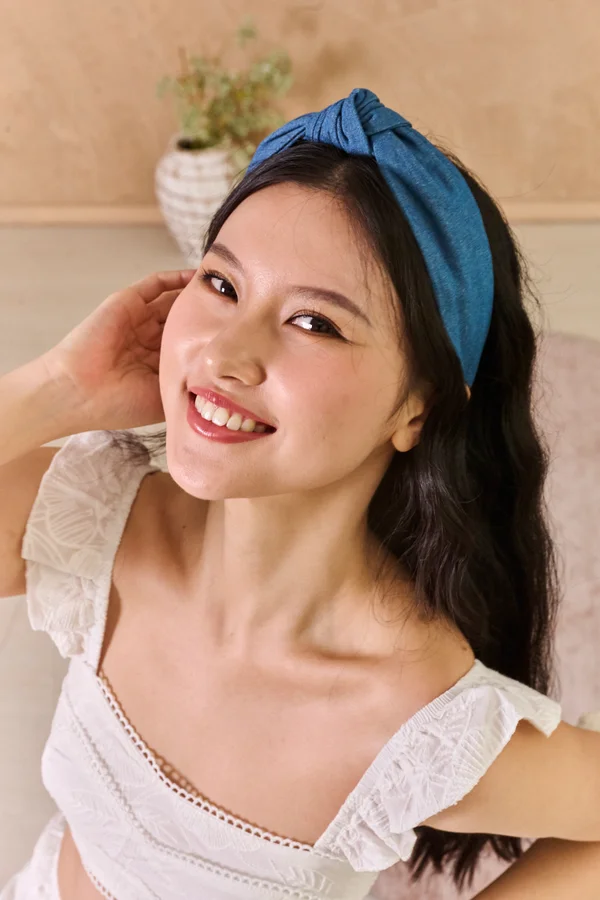 Denim Knot Hairband Dark