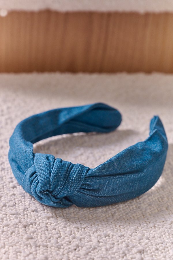 Denim Knot Hairband Dark