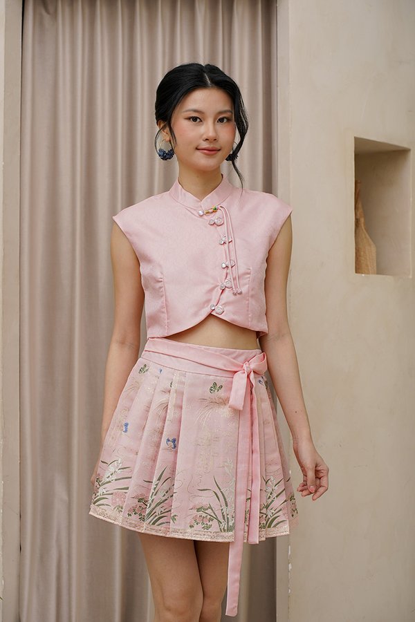 Orient Orchid Pavilion Asymmetric Hanfu Pink