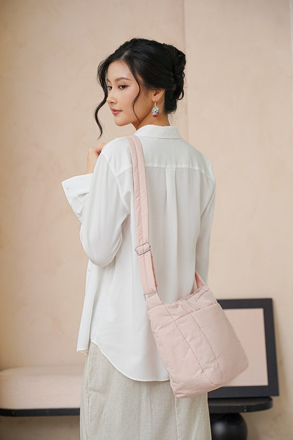 Puffer Plaudits Padded Crossbody Bag Pink