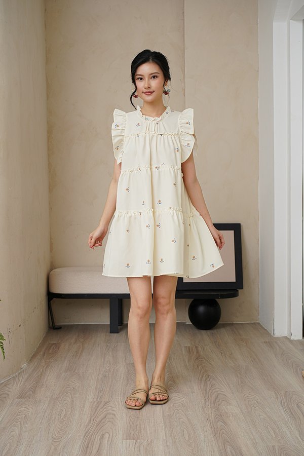 Prance and Flutter Florals Tiered Dress