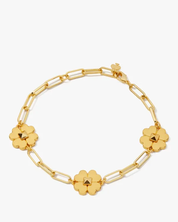 Kate Spade Spades & Studs Chain Link Bracelet Gold