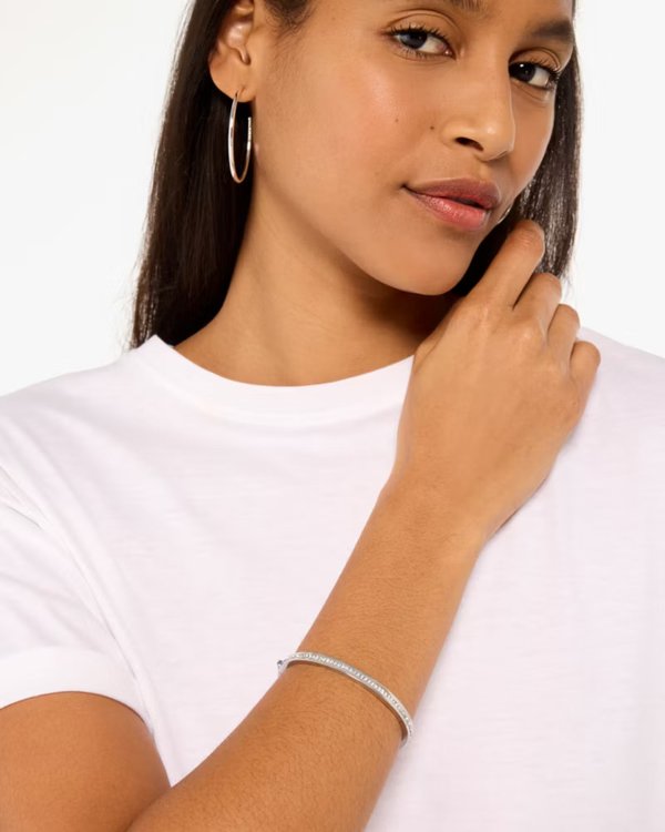 Kate Spade Ring It Up Pave Bangle Silver