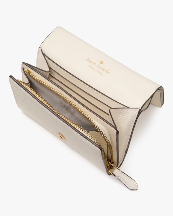 Kate Spade Kayla Small L-Zip Wallet Meringue