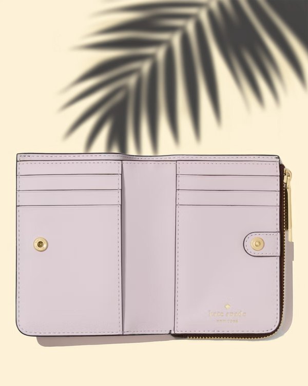 Kate Spade Small L Zip Wallet Bicolour Hot Fudge