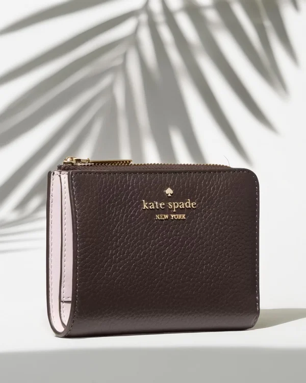Kate Spade Small L Zip Wallet Bicolour Hot Fudge
