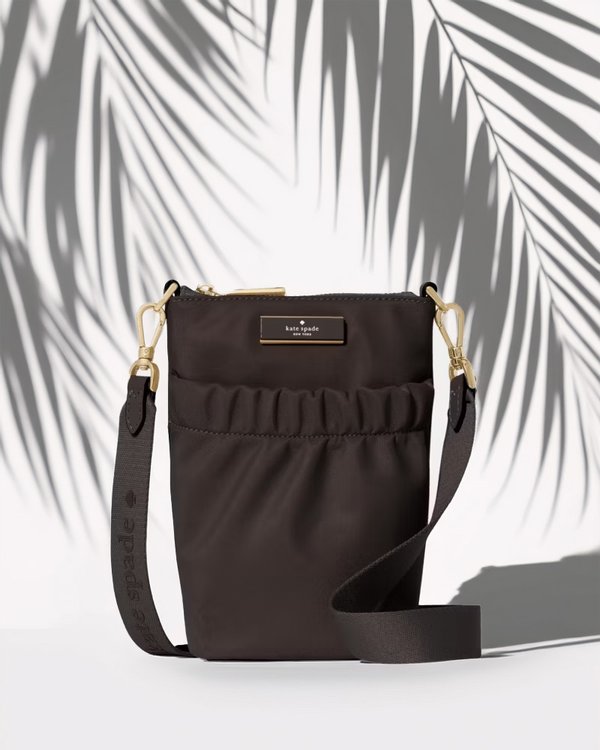 Kate Spade Carter Nylon Phone Crossbody Bag Hot Fudge