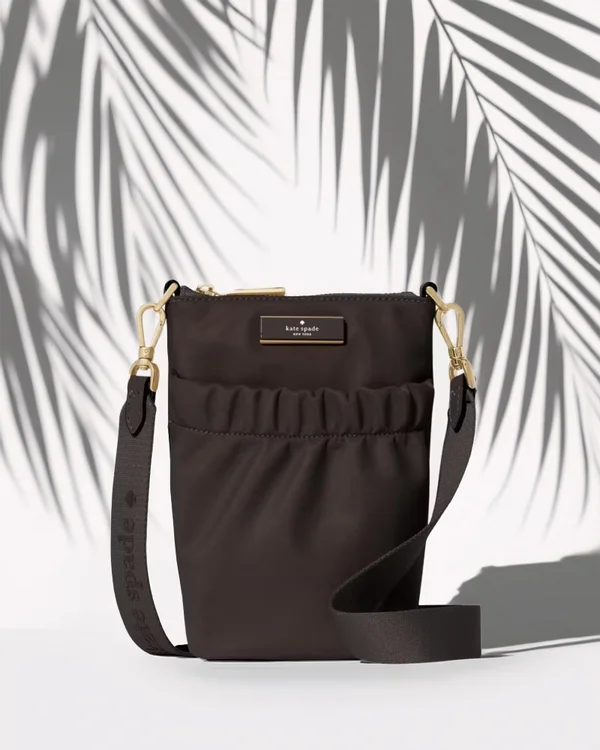Kate Spade Carter Nylon Phone Crossbody Bag Hot Fudge