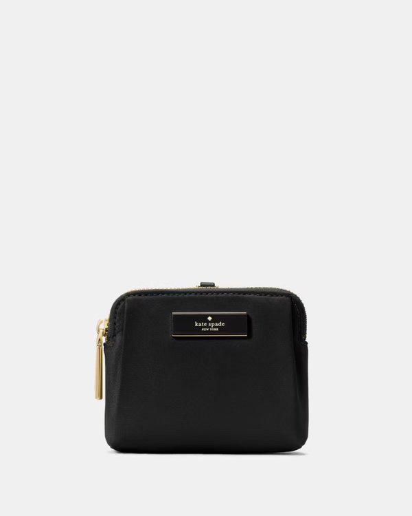Kate Spade Carter Nylon Card Case Lanyard Black
