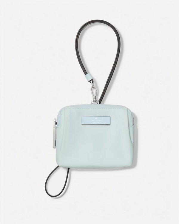Kate Spade Carter Nylon Card Case Lanyard Crisp Sky