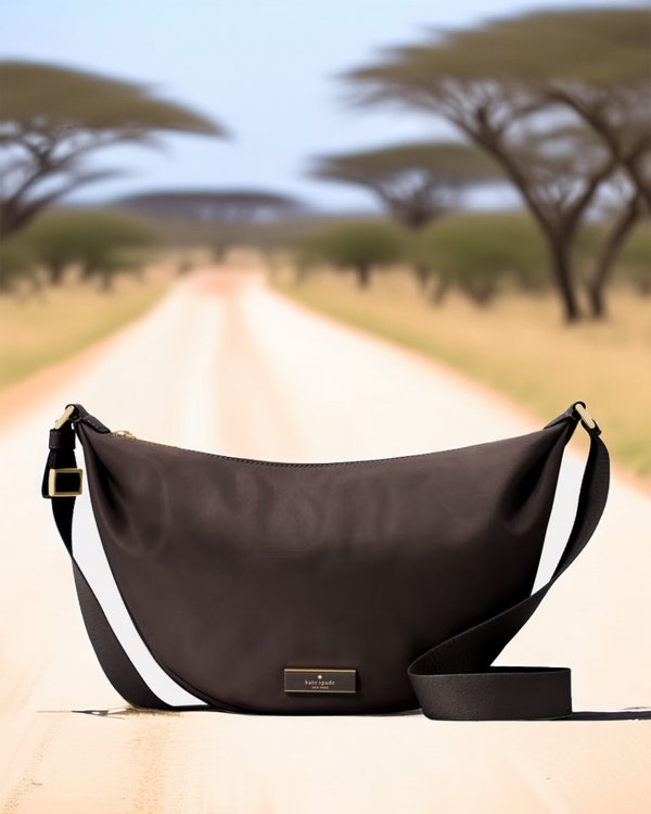 Kate Spade Carter Nylon Sling Crossbody Bag Hot Fudge