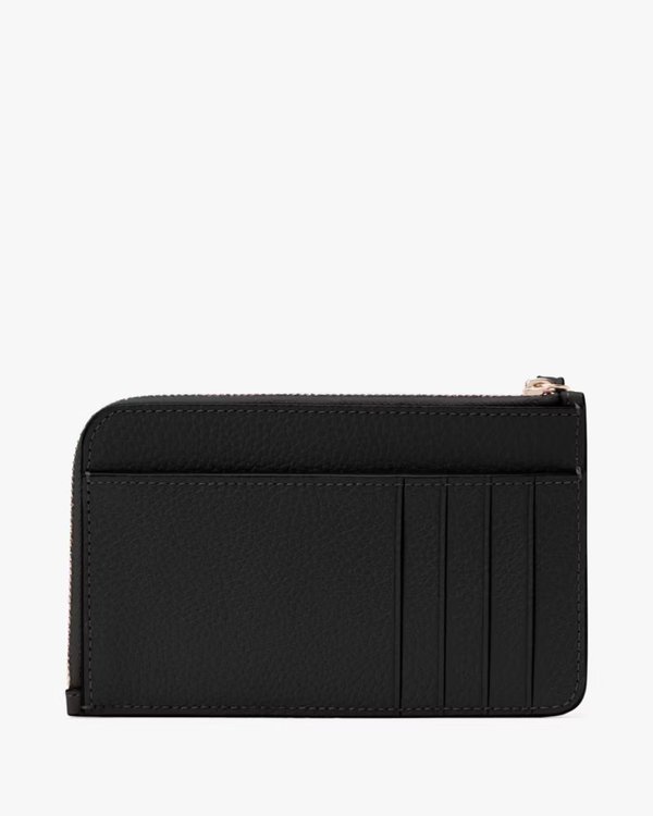 Kate Spade Pebbled Small Card Holder Wristlet Black