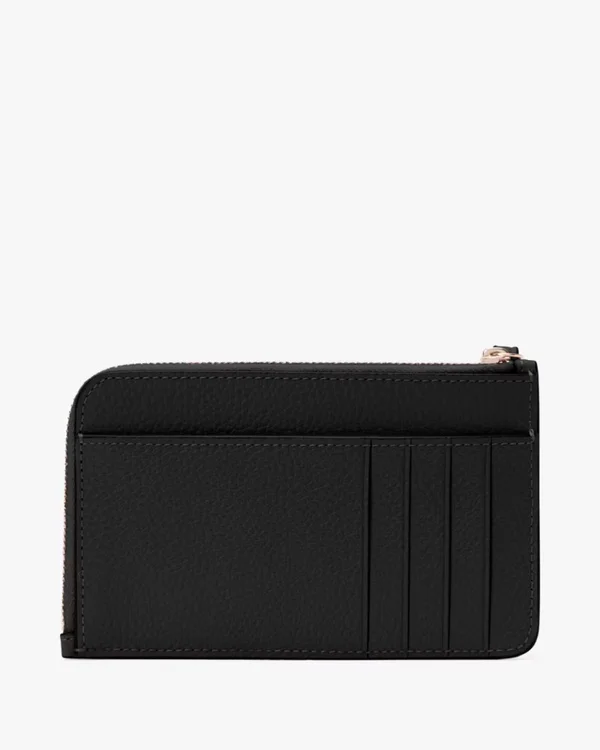 Kate Spade Pebbled Small Card Holder Wristlet Black